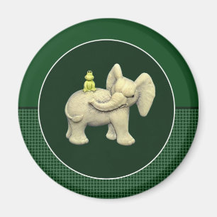 Baby Elephant & Frog Magnet