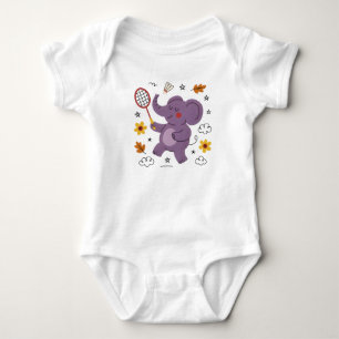 Baby elephant fun play bodysuit