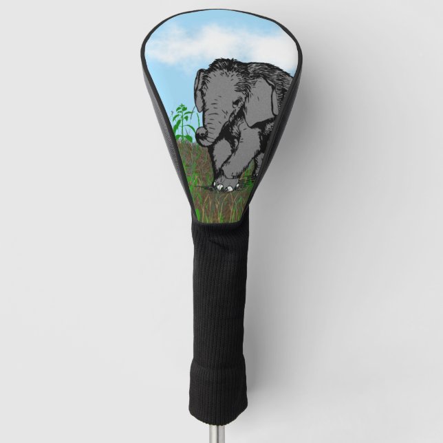 Baby Elephant Golf Head Cover (Front)