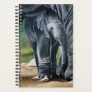 Baby  Elephant Grey Cute Planner