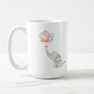 Baby Elephant Love Balloons. Mug