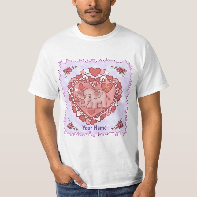 Baby Elephant Love  custom t-shirts (Front)