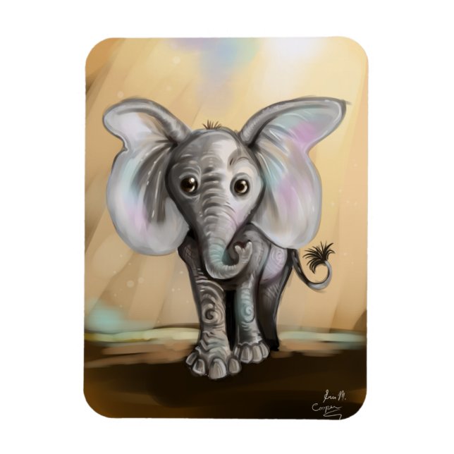 Baby Elephant Magnet (Vertical)