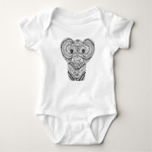 Baby Elephant Mandala Onsie