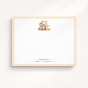 Baby Elephant Nursery Note Card – Personalised