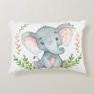 Baby Elephant Nursery Pillow