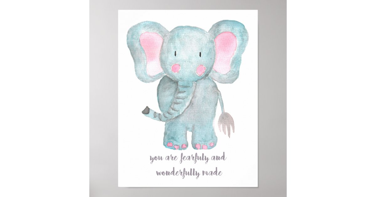 Baby Elephant Nursery Wall Art | Zazzle.com.au