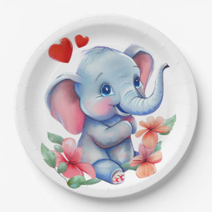 Baby Elephant  Paper Plate
