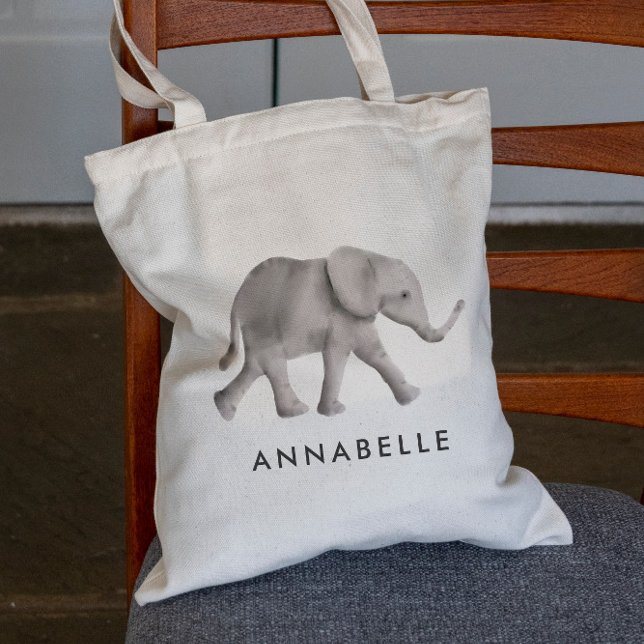 Baby Elephant Personalised Tote Bag for Child (Creator Uploaded)