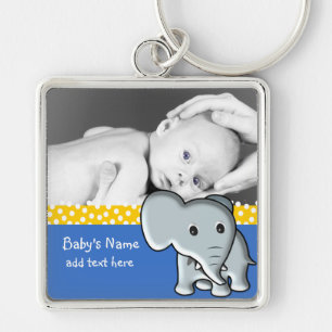 Baby Elephant/Photo Key Ring