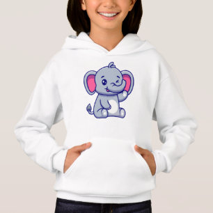 Baby Elephant Sitting Waving Hand-23800