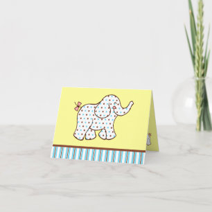 Baby Elephant Thank You Card