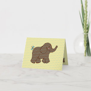Baby Elephant Thank You Card