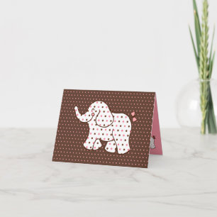 Baby Elephant Thank You Card