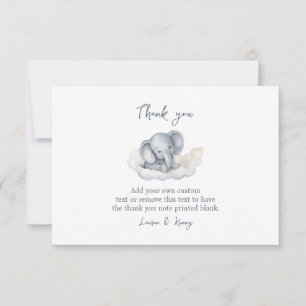 Baby Elephant Thank You Cards