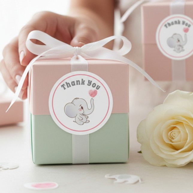 Baby Elephant Thank You Sticker (Creator Uploaded)