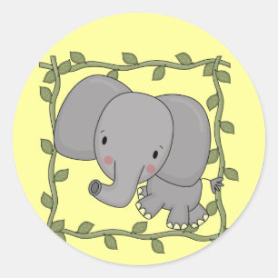 Baby Elephant Tshirts and Gifts Classic Round Sticker