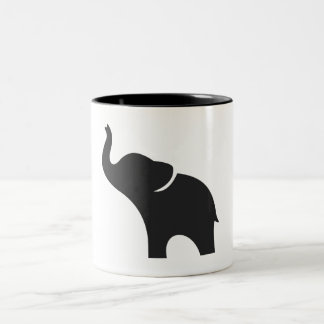 Baby Elephant Two-Tone Coffee Mug