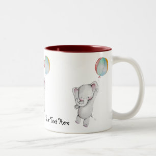Baby Elephant with Balloon mug