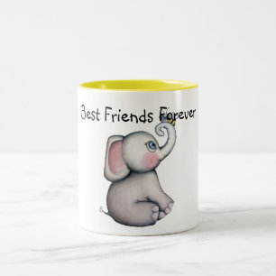 Baby Elephant with Bee Friends Mug