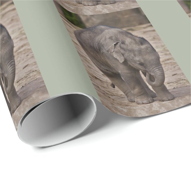 Baby Elephant Wrapping Paper (Roll Corner)