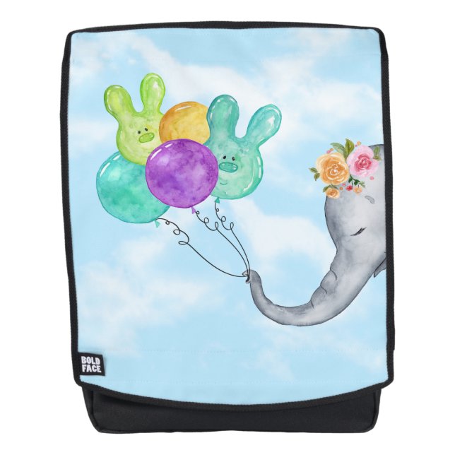 Baby Elephants in the Sky Backpack (Front)