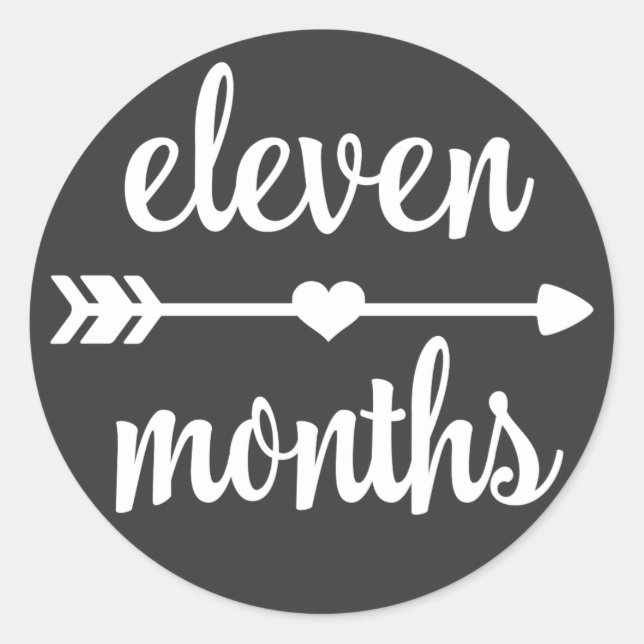 Baby Eleven Months Milestone Stickers (Front)