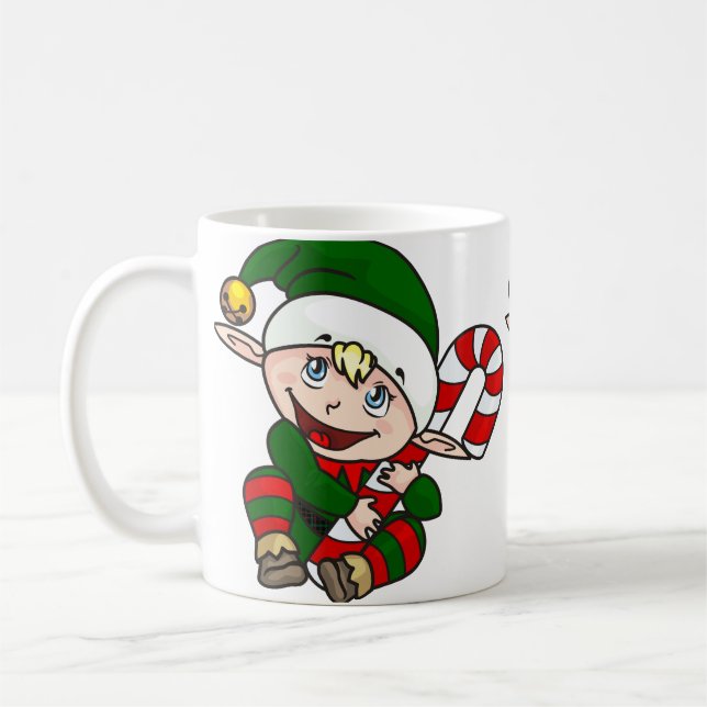 baby elf christmas coffee mug (Left)
