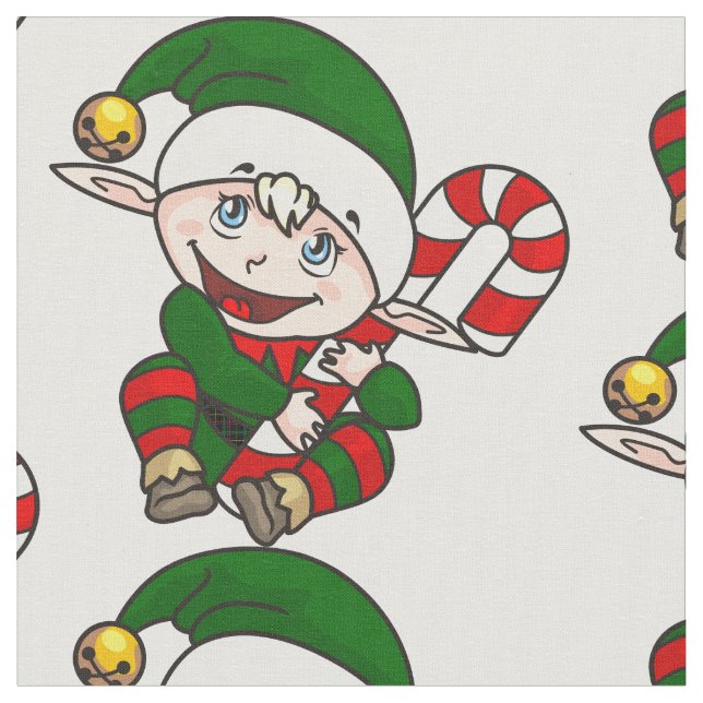 baby elf christmas fabric (Close Up)
