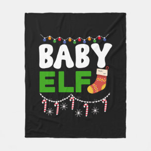 Baby Elf Christmas Holiday Design-84608 Fleece Blanket