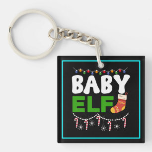 Baby Elf Christmas Holiday Design-84608 Key Ring