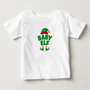 Baby Elf Cute Family Christmas Pajama Baby T-Shirt