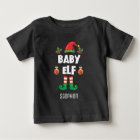 Baby elf family matching christmas outfit name