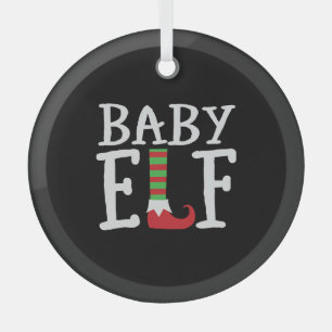 Baby Elf Glass Tree Decoration