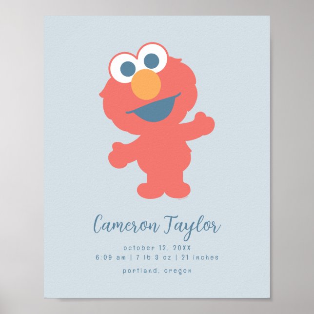 Baby Elmo | Baby Birth Stats Poster (Front)