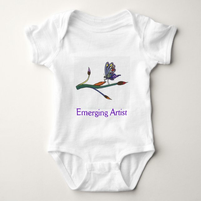 Baby Emerging Artist Baby Bodysuit (Front)