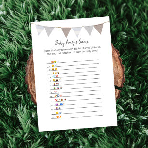 Baby Emojis Modern Baby Elephant Card