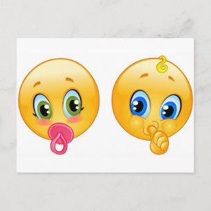 baby emojis postcard