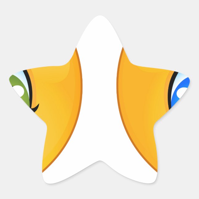 baby emojis star sticker (Front)