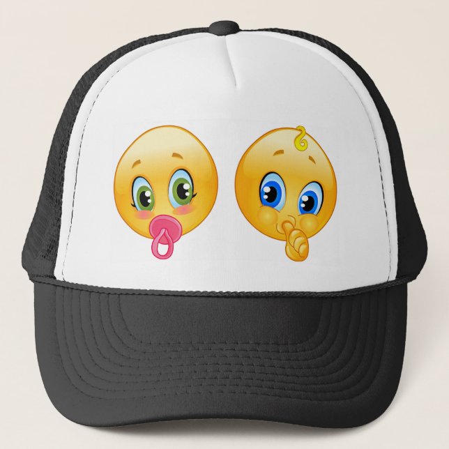 baby emojis trucker hat (Front)