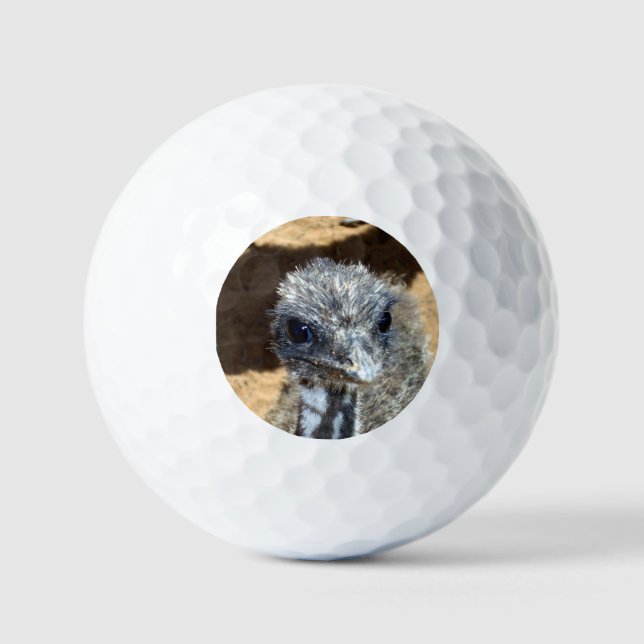 Baby Emu Face, Golf Balls (Front)