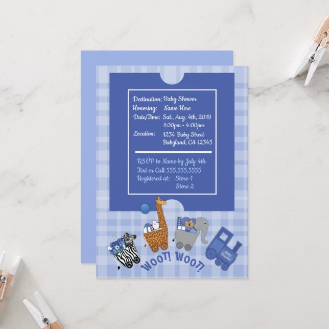 Baby Express Invitation (Front/Back In Situ)