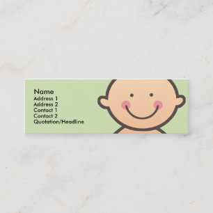 Baby Face Green Skinny Profile Cards