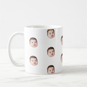 Baby Face Mug, Personalised Child Photo Cup, Gag Coffee Mug