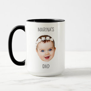Baby Face Photo Kids  Mothers Day For Dad Mug