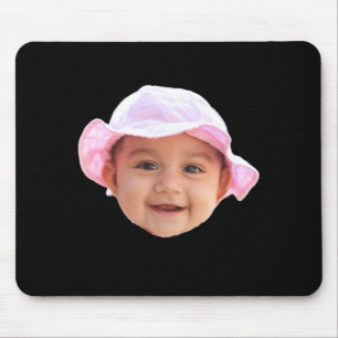 Baby Face Photo Text New Uncle Mouse Pad