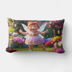Baby Fairy Sprinkling It With Love  Lumbar Cushion