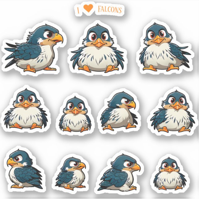 Baby Falcons Scrapbook Stationery Stickers (Front)