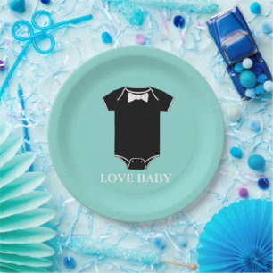 Baby & Family Blue Tiffany Sprinkle Shower Party Paper Plate