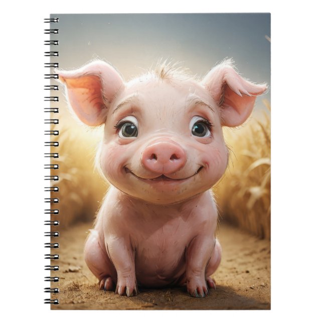 Baby farm animal: The little pig  Notebook (Front)